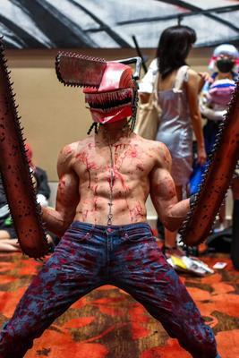 Anime Chainsaw Man cosplay prop Denji Helmet Chainsaw Helmet